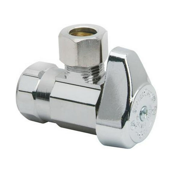 BrassCraft G2R17X CD Chrome Angle Stop Valve, 1/2 In. x 3/8 In. - Quantity 5
