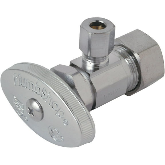 BrassCraft OCR09X C1 1/2" Nominal Compression Inlet x 1/4" O.D Compression Outlet Multi-Turn Angle Valve