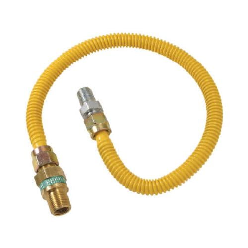 Brasscraft Gas Connector Coated Stainless Steel 18 " 1/2 " Mip X 1/2 " Mip Use With Dryer/Stove Bg