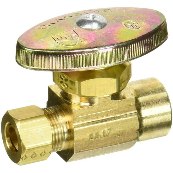 BrassCraft R14X R1 1/2" Nominal Sweat Inlet x 3/8" O.D Compression Outlet Multi-Turn Straight Valve