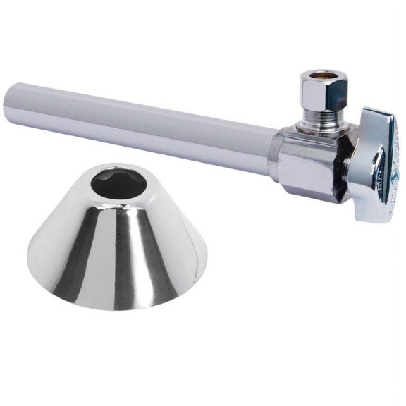 Brasscraft  1/2 in. FPT   x 3/8 in.  MPT  Brass  Shut-Off Valve
