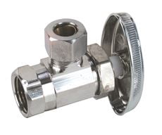 Brasscraft Angle Stop, 1/2'' Fip X 3/8'' Comp, Chrome Plated, Lead Free ...