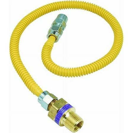 Brasscraft Gas Connector Coated Stainless Steel 24 " 1/2 " Mip X 3/8 " Mip Use With Dryer/Stove Bg