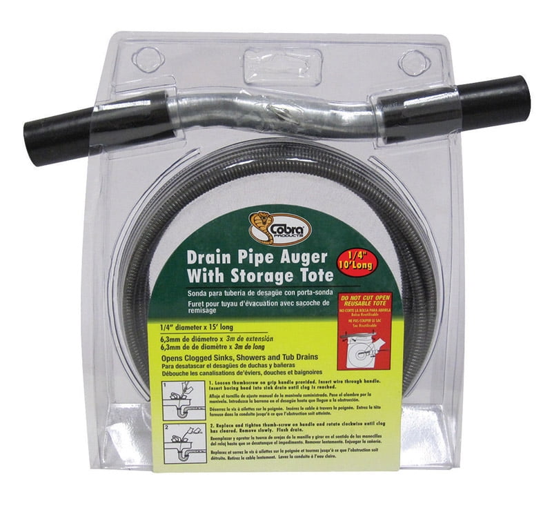 Cobra Plumbing 10100 1/4" X 10' Drain Auger
