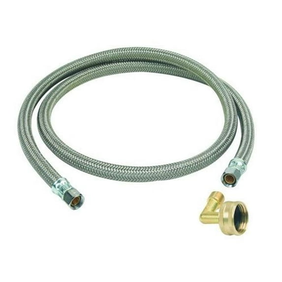 Brasscraft Manufacturing Braided Polymer Dishwasher Connector - 0.375 x 0.375 Cmpw x 48 in.