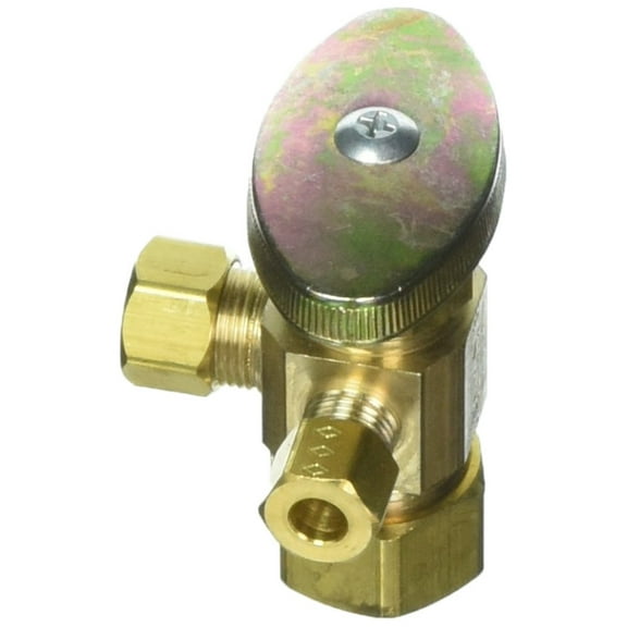 BrassCraft CR1900LX R1 Valve < 0.25 -Percent Lead 3 Way 3/8" Od. Compression Copper Multi-Turn Rough Brass 5/8" Od.
