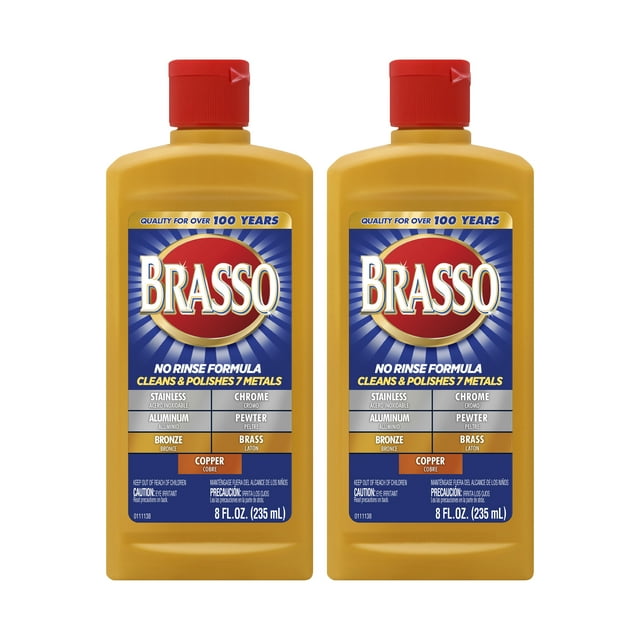 Brasso 8 oz Metal Polish for Various Metals, Pack of 2
