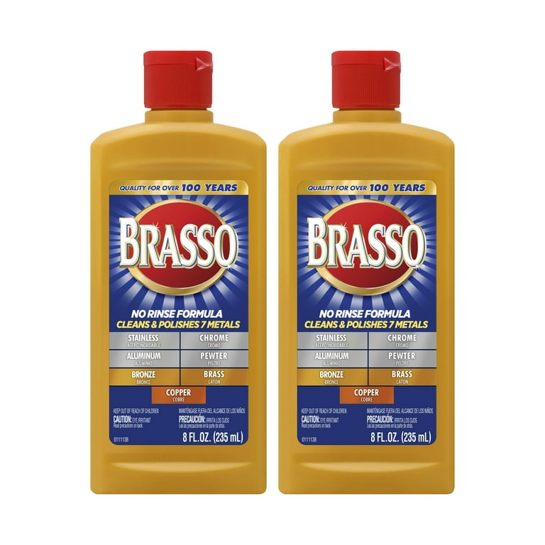 Colonel Brassy Chrome Surface Cleaner 16oz bundled with Major Shine  Aluminum polish 5oz + 2 microfiber cleaning cloths
