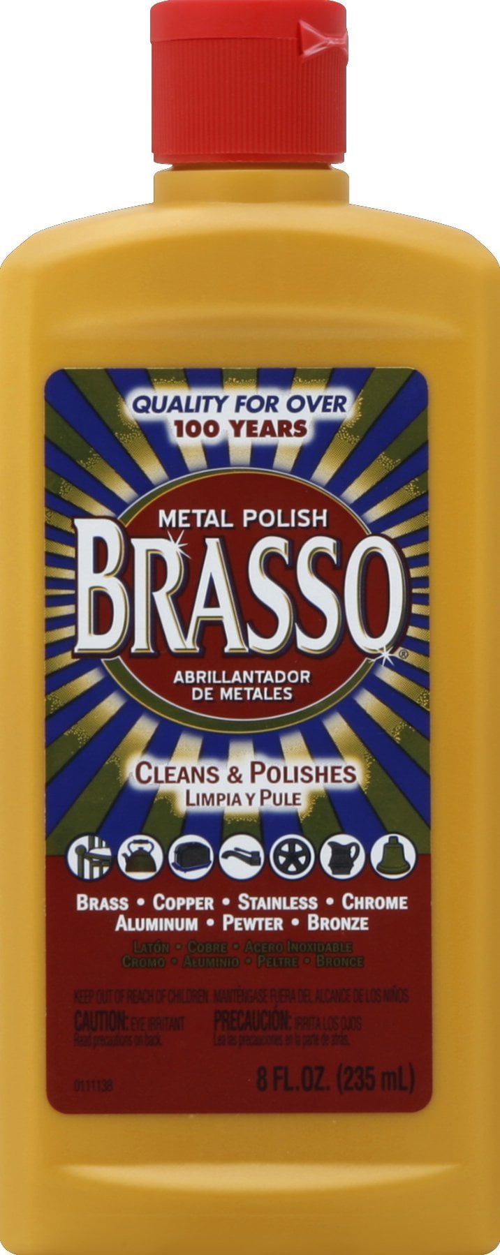 Brasso Metal Polish Brass Copper Stainless Steel Liquid Cleaner Statue  100ml
