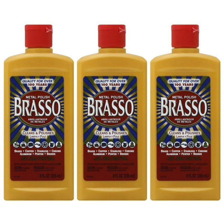 Brasso Multi-Purpose Metal Polish 8 oz (Value Pack of 3)
