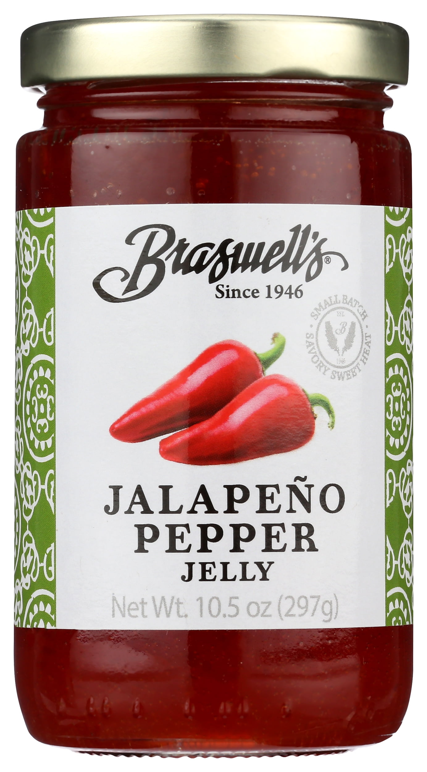 Braswell's Hot Jalapeno Pepper Jelly Savory Sweet Heat, Natural 10.5oz (6 Pack)