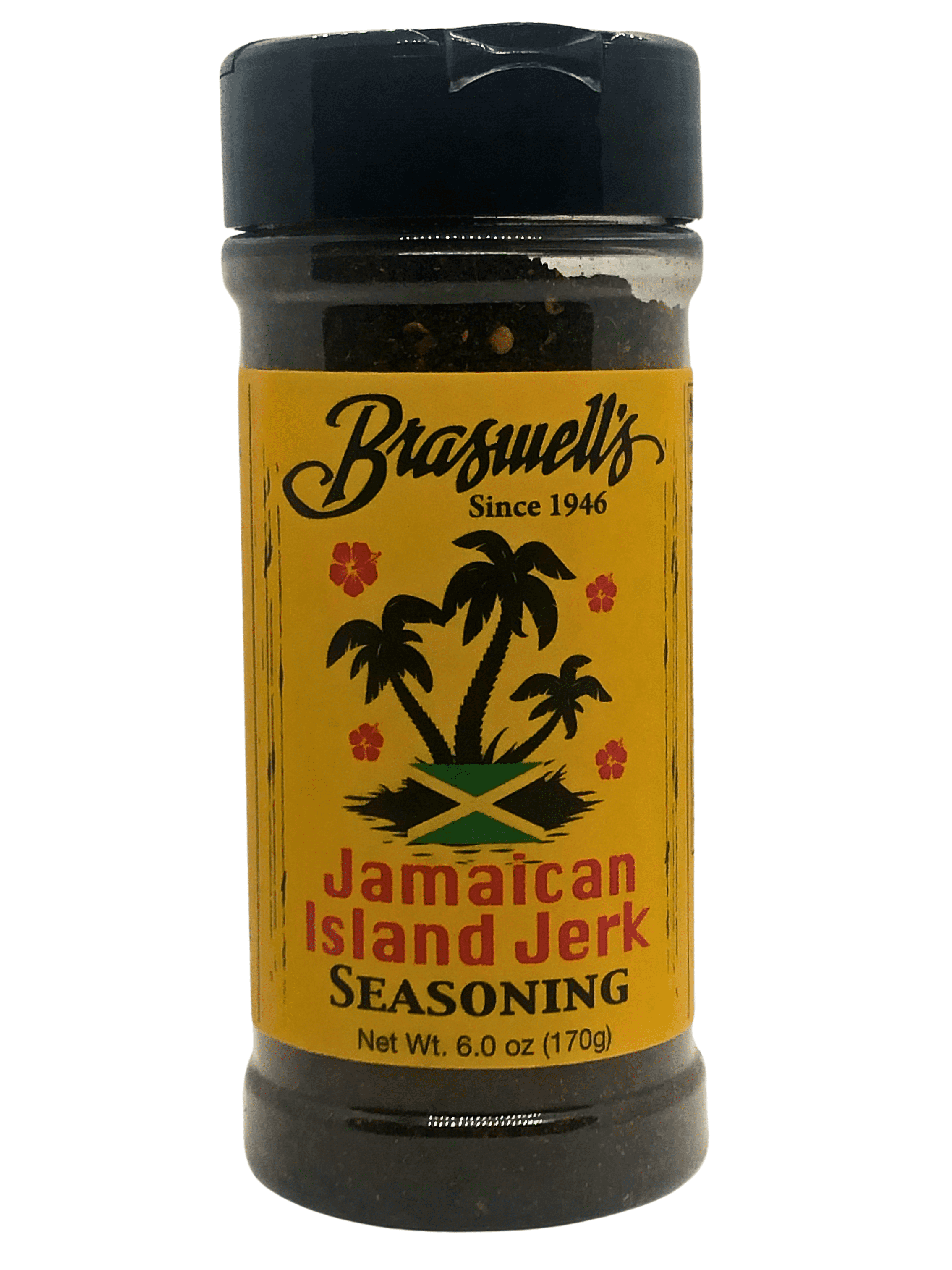 Braswell's Jamaican Island Jerk Seasoning, 6 oz - Authentic Caribbean Flavors for Grilling & Cooking