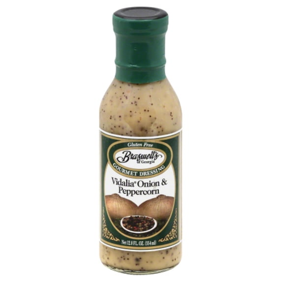 Braswells Dressing, Vidalia Onion and Peppercorn, Bottle 12 OZ