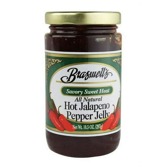 Braswells Hot Jalapeno Pepper Jelly, 10.5 OZ (Pack of 6)