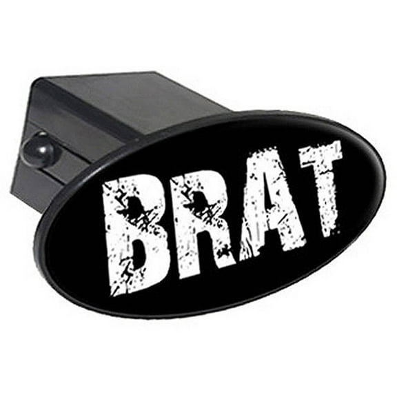 Brat, Spoiled, Funny 2" Oval Tow Trailer Hitch Cover Plug Insert
