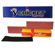 Bratla Cricket Bat Toe Protector - Toe Guard Cricket Kit Contains 2 Toe Guard Cricket Bat to Prevents Cricket Bat Bottom Damage, 1 Sand Paper & 1 Adhesive