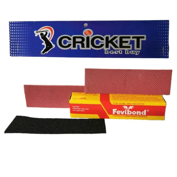 Bratla Cricket Bat Toe Protector - Toe Guard Cricket Kit Contains 2 Toe Guard Cricket Bat to Prevents Cricket Bat Bottom Damage, 1 Sand Paper & 1 Adhesive