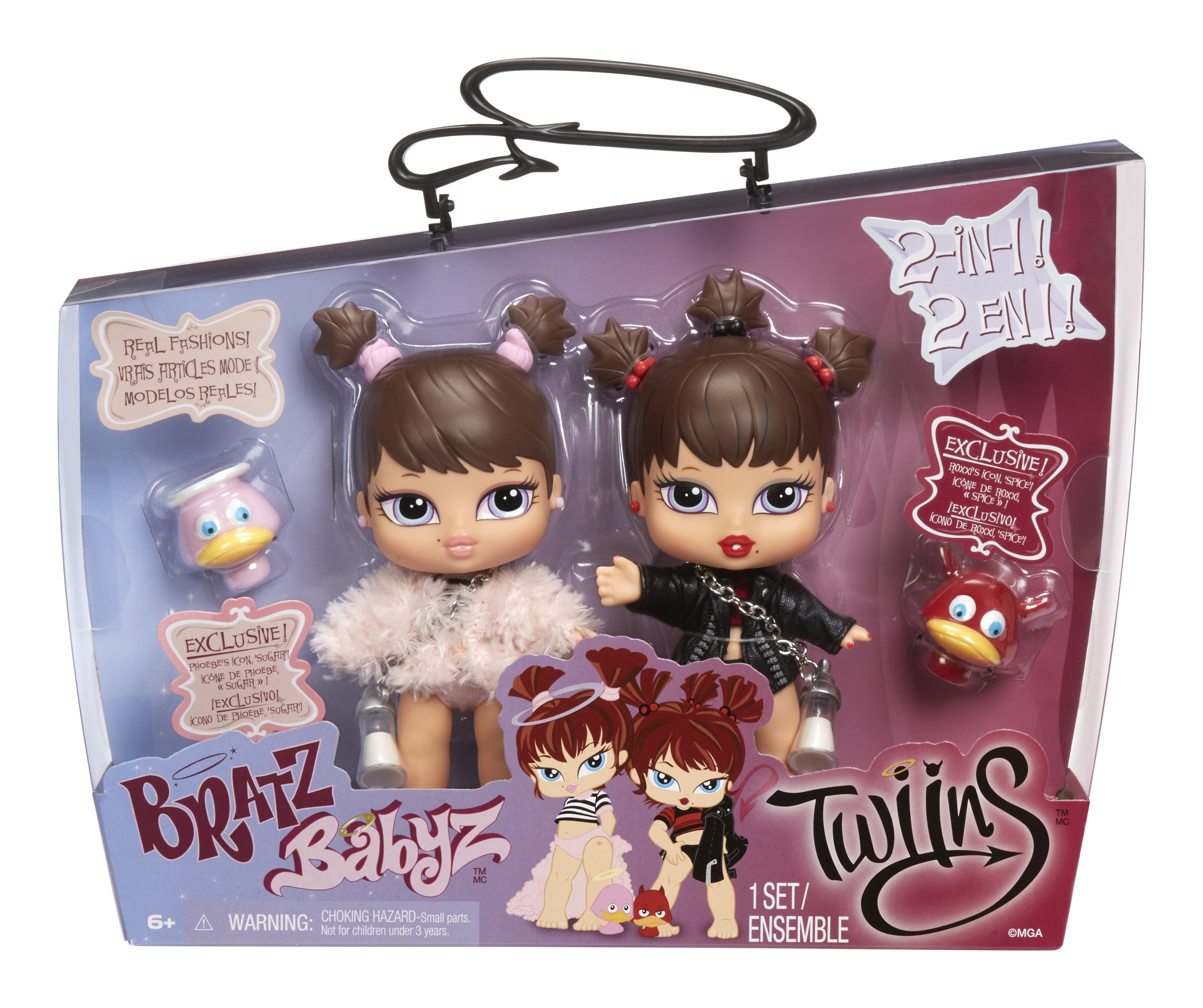 Bratz Babyz Twiins Phoebe and Roxxi 2-Pack Collectible Fashion Dolls