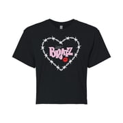 Bratz - Bratz Original Logo - Barbed Wire Heart - Juniors Cropped Cotton Blend T-Shirt