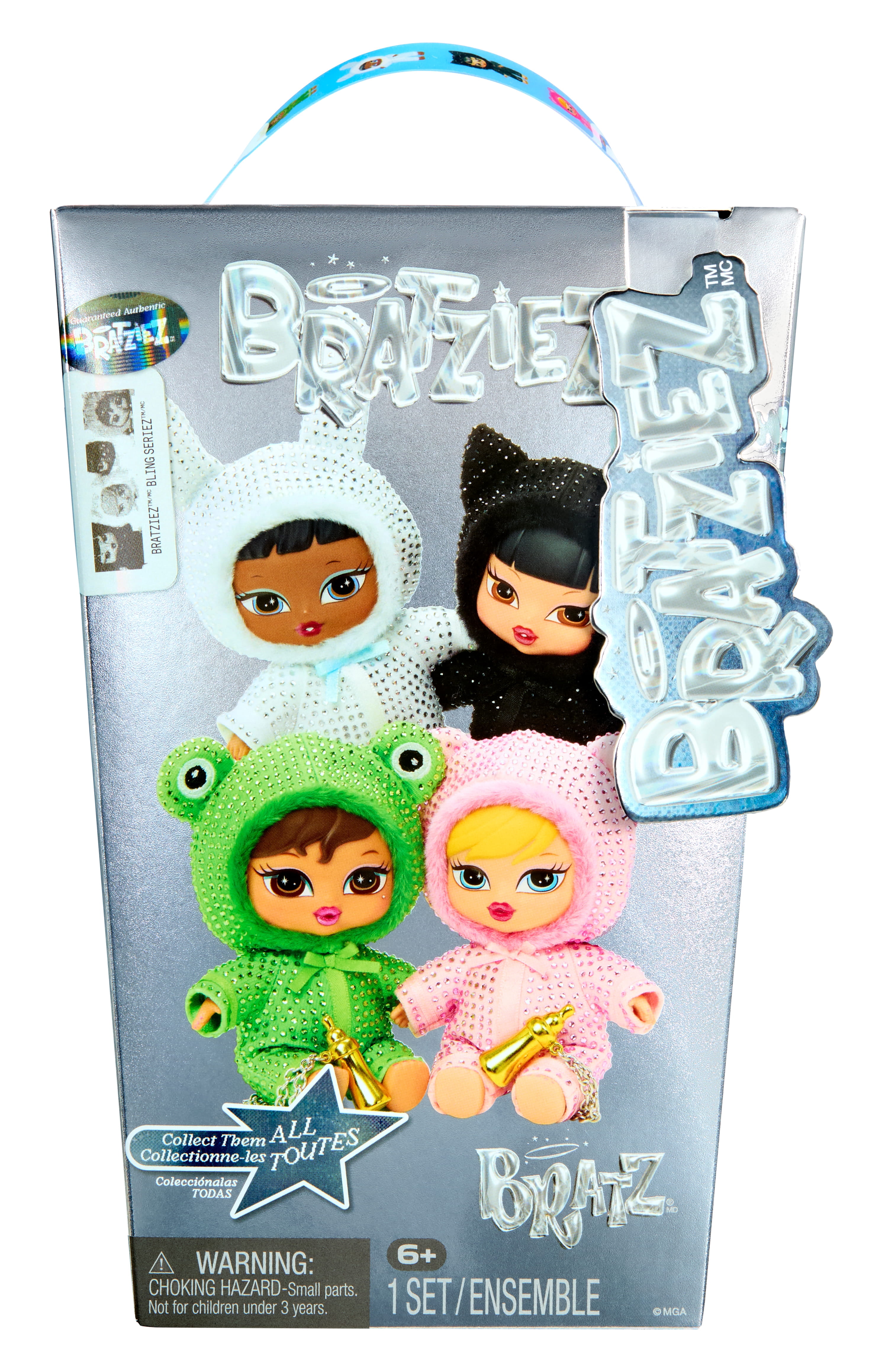Bratz Bratziez Bling Seriez 25th Anniversary Plush Blind Box with Charm Clip and Accessory, Collectible Characters