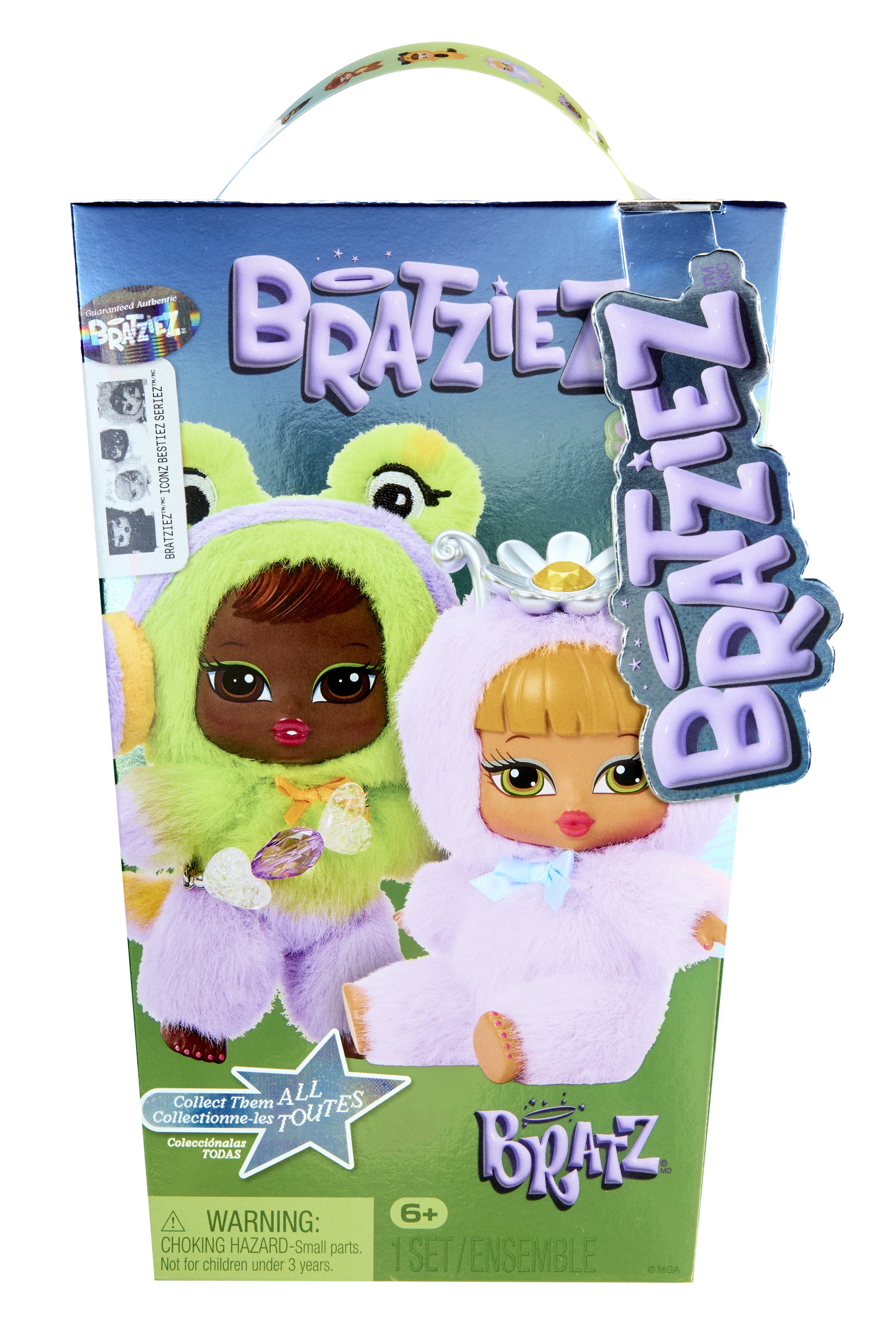 Bratz Bratziez Iconz Bestiez Plush Blind Box with Charm Clip and Accessory, Collectible Characters