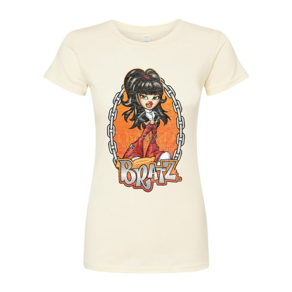 Bratz - Chains and Flames with Jade - Juniors Fitted Graphic T-Shirt
