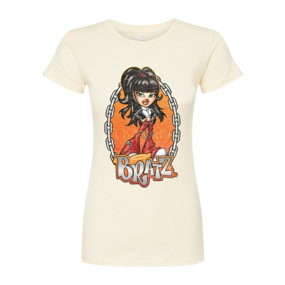Bratz - Chains and Flames with Jade - Juniors Fitted Graphic T-Shirt
