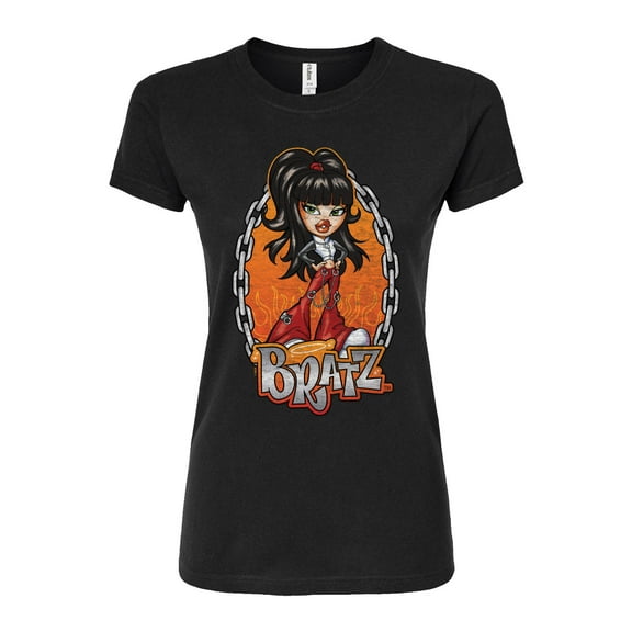 Bratz - Chains and Flames with Jade - Juniors Fitted Graphic T-Shirt