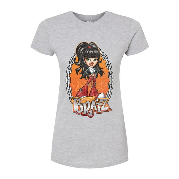Bratz - Chains and Flames with Jade - Juniors Fitted Graphic T-Shirt