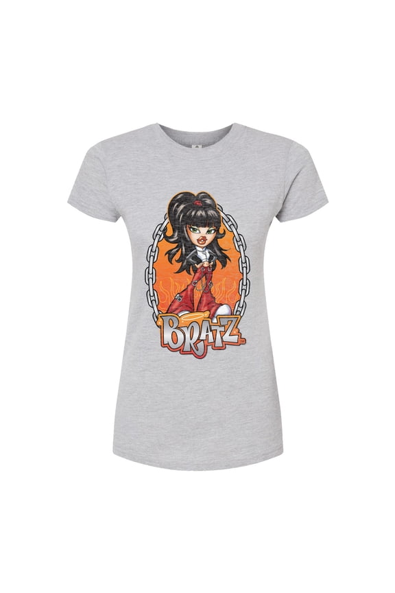 - Chains and Flames with Jade - Juniors Fitted Graphic T-Shirt