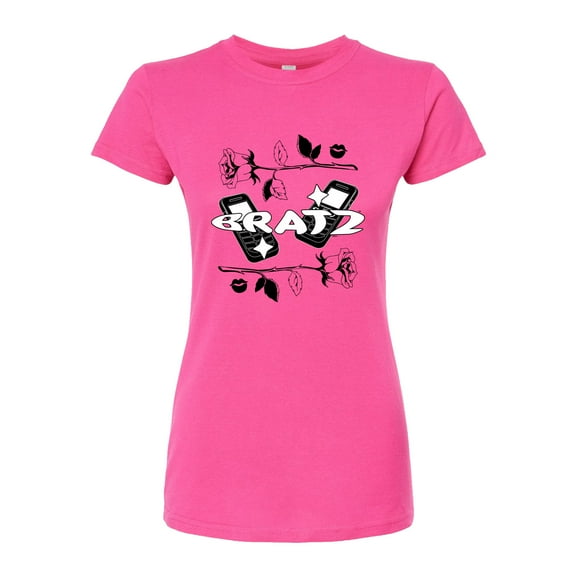 Bratz - Chains and Flames with Jade - Juniors Fitted Graphic T-Shirt