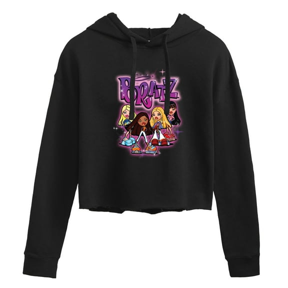 Bratz - Classic Cartoon Dolls - Juniors Cropped Pullover Hoodie