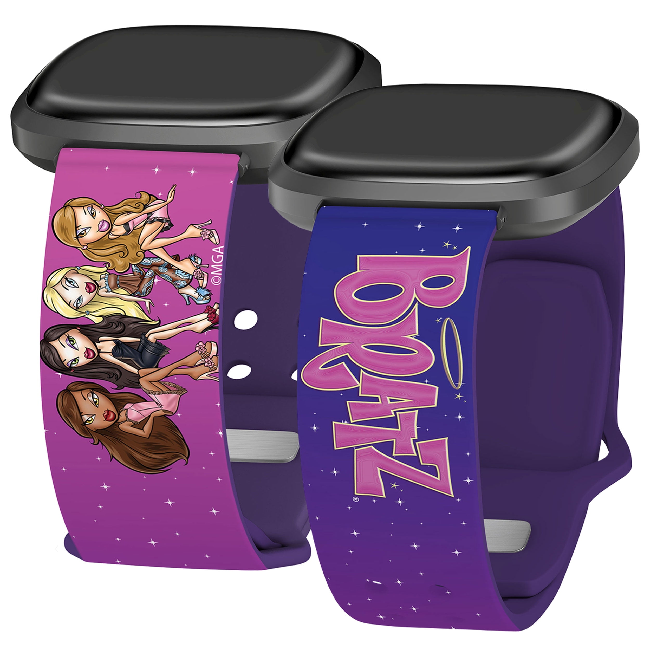 Bratz Classic HD Watch Band Compatible with FitBit Versa 3 & Sense (20mm Long Nighty Night) by Affinity Bands