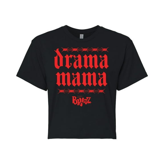 Bratz - Drama Mama - Electric Fence - Juniors Cropped Cotton Blend T-Shirt