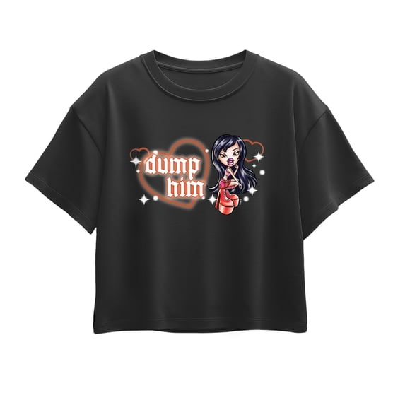 Bratz! - Dump Him Jade Short Sleeve Boxy Graphic T-Shirt