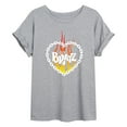 thumbnail image 1 of Bratz - Flame Logo - Chain Link Heart - Women's Oversized T-Shirt, 1 of 5