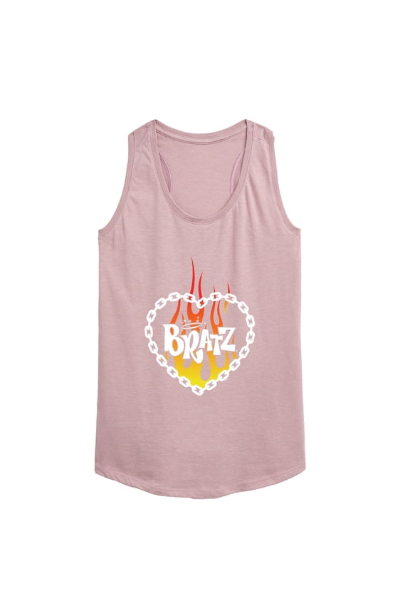- Flame Logo - Chain Link Heart - Women's Racerback Tank Top