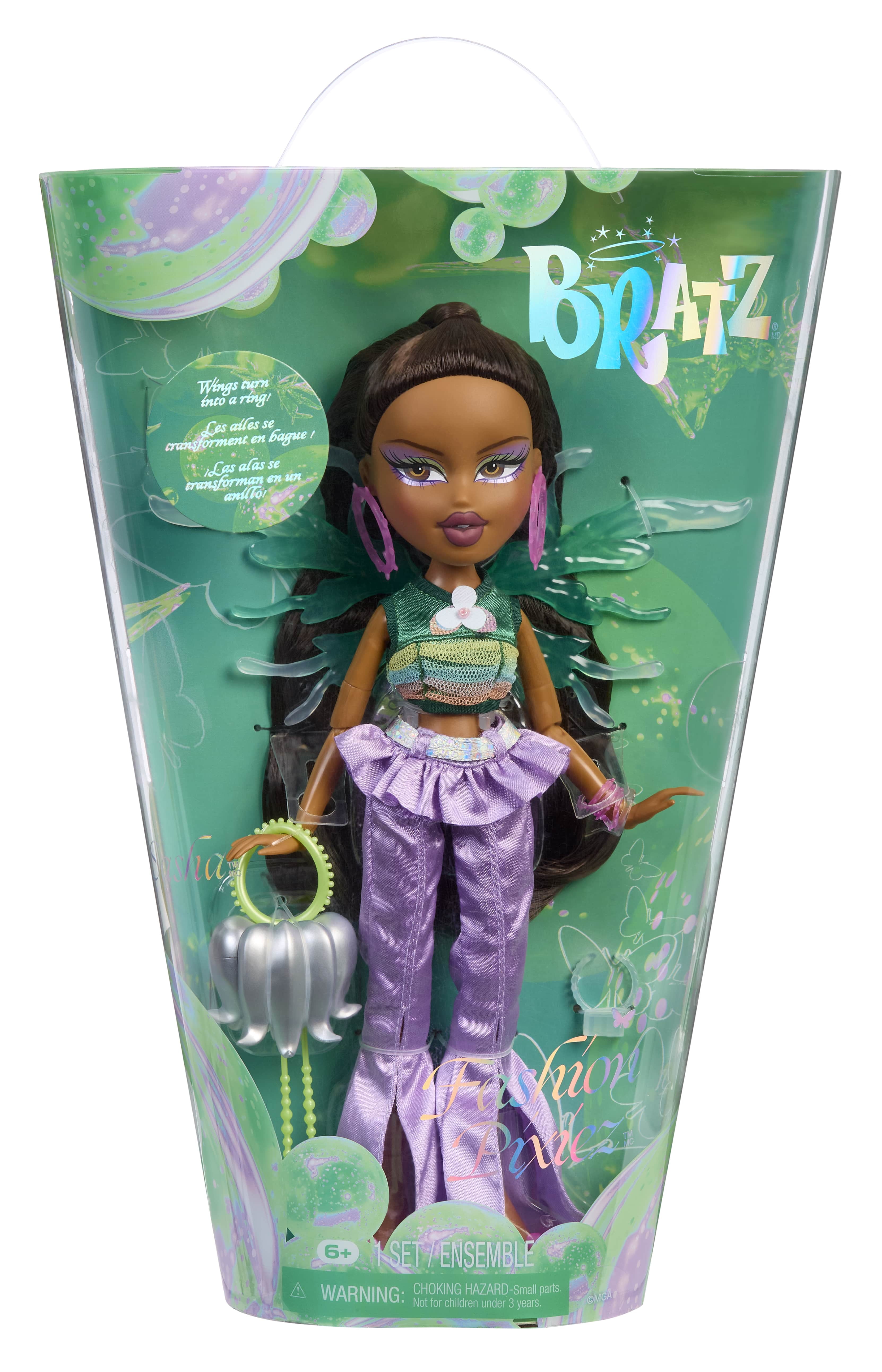 Bratz Fashion Pixiez Sasha Collectible Fantasy Doll with Real Fashions and Accessories