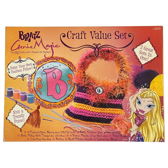 Bratz Genie Magic Craft Value Set with Kit to Knit Trendy Purse