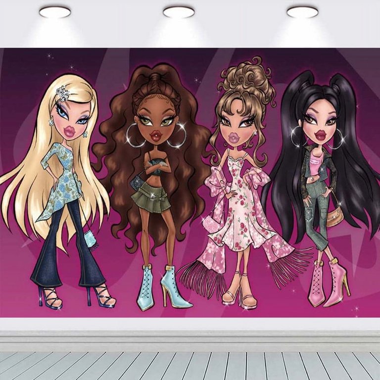 Bratz Sticker Pack For Girls - 4 Sheets Party Favors, Crafts, Goodie Bags, With Tattoos & Door Hanger