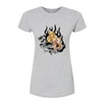 thumbnail image 1 of Bratz - Hearts & Flames in a Frame - Juniors Fitted Graphic T-Shirt, 1 of 5