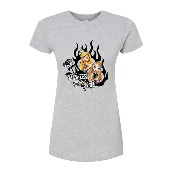Bratz - Hearts & Flames in a Frame - Juniors Fitted Graphic T-Shirt