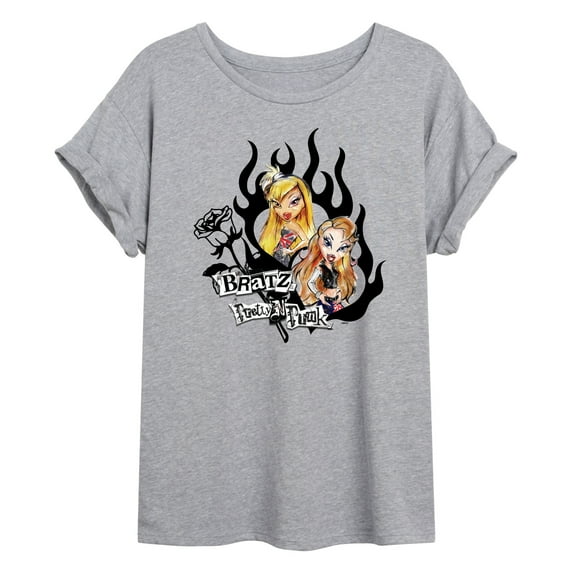 Bratz - Hearts & Flames in a Frame - Juniors Ideal Flowy Muscle T-Shirt