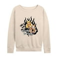 thumbnail image 1 of Bratz - Hearts & Flames in a Frame - Women's Lightweight French Terry Long Sleeve Shirt, 1 of 5