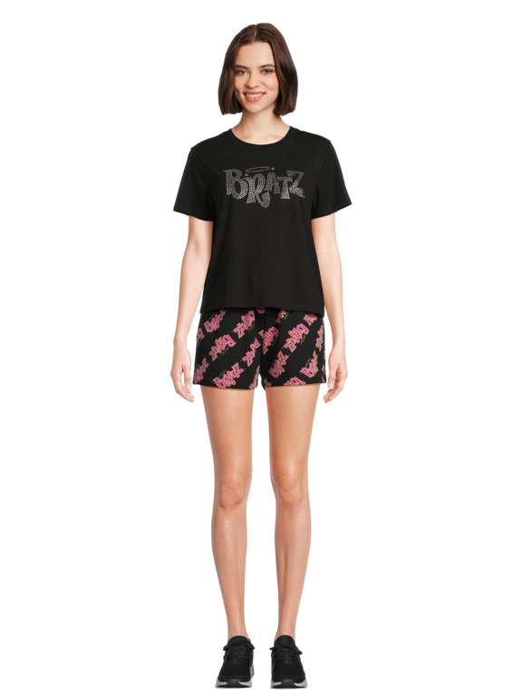 Juniors Graphic Print T-Shirt and Shorts Set, 2-Piece, Sizes XS-XXXL