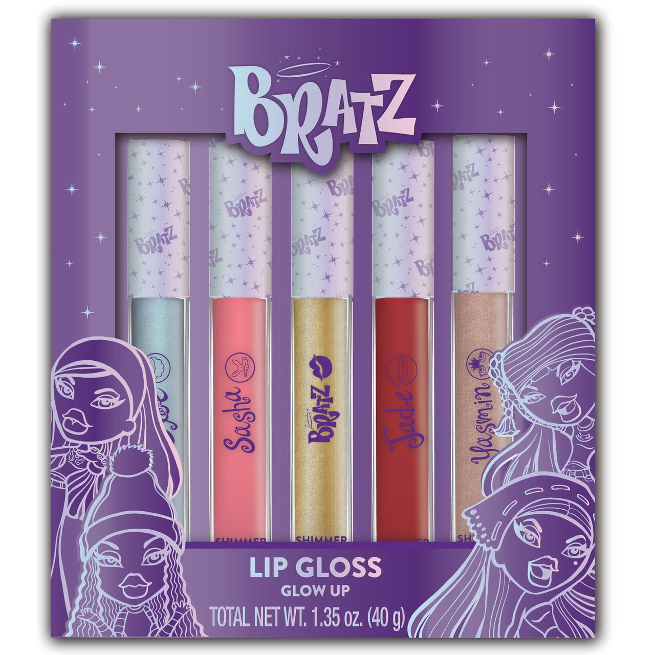 Bratz Lip Gloss, Feel the Vibe Set, 5 color set, .27oz - Walmart.com