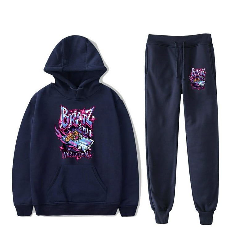 Bratz Merch Hoodie Jogger Pants Y2K Two Piece Set Sweatshirts Sweatpants Men Women s Set Walmart