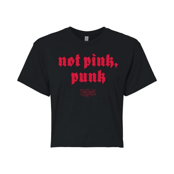 Bratz - Not Pink Punk - Junior's Cropped Tee