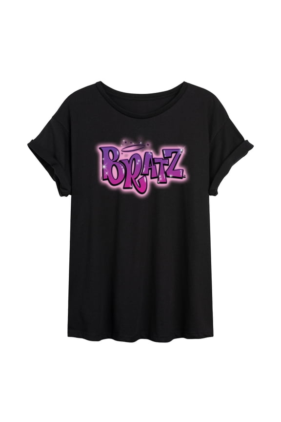 - Original Airbrushed Logo - Juniors Ideal Flowy Muscle T-Shirt