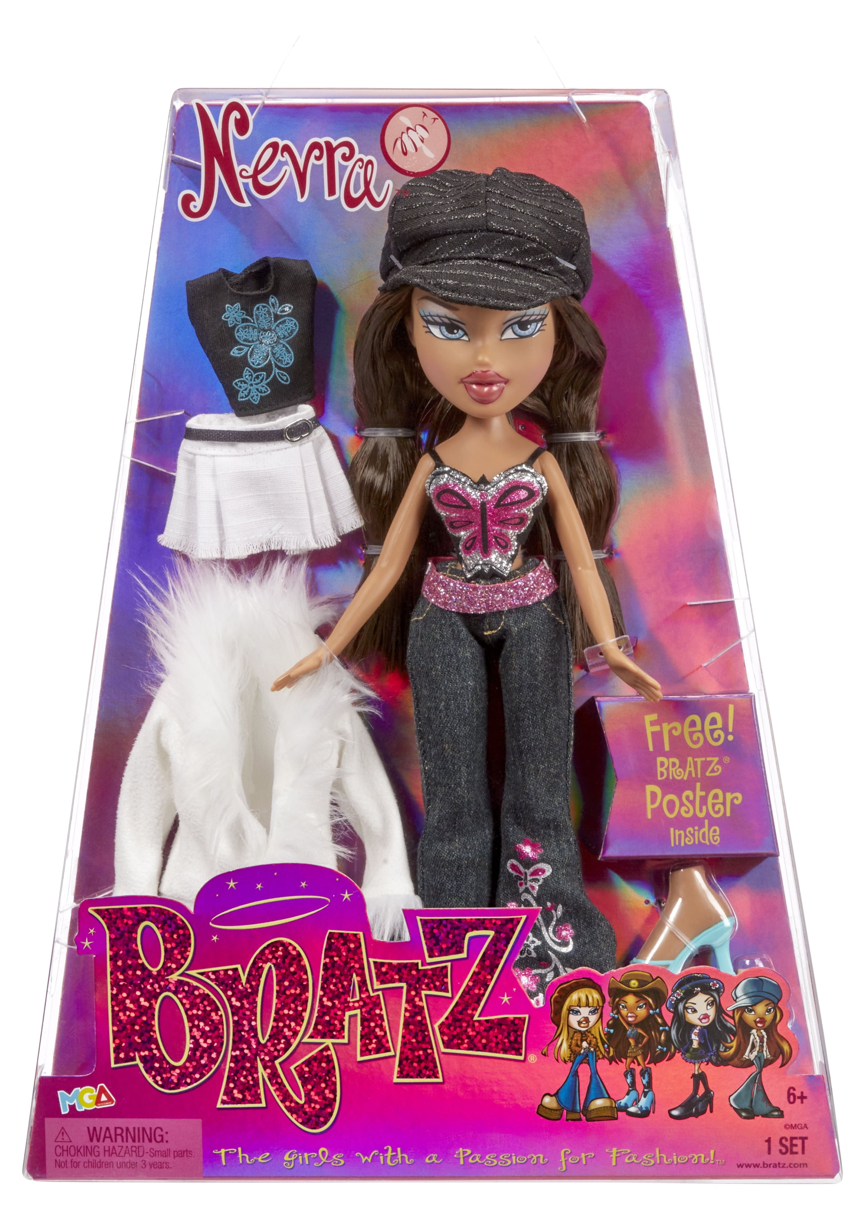 Bratz Original Fashion Doll Nevra with 2 Outfits and Poster - Walmart.com